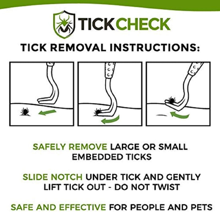 Tick Remover Value 3 Pack - Tick Remover Tools + Tick Identification Card - for Humans, Dogs & Cats (5)