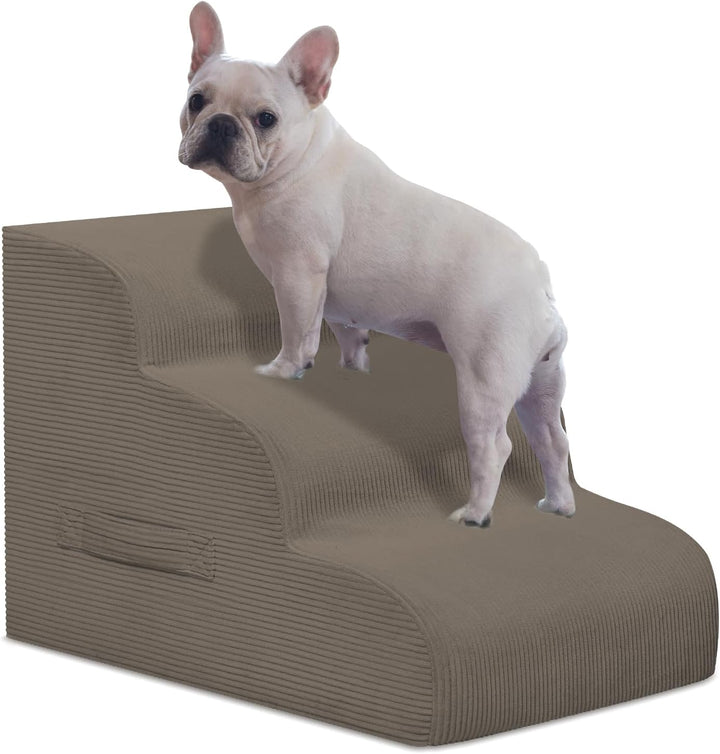 Dog Stairs for Small Dogs and Cats, 20" H 4 Steps Dog Ramp for High Beds, Couch, Sofa, Waterproof Pet Stairs with Removable Washable Cover, Non-Slip Sturdy Pet Steps