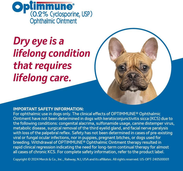 Ophthalmic Ointment, 0.2% Cyclosporine, for Dogs, 3.5Gm