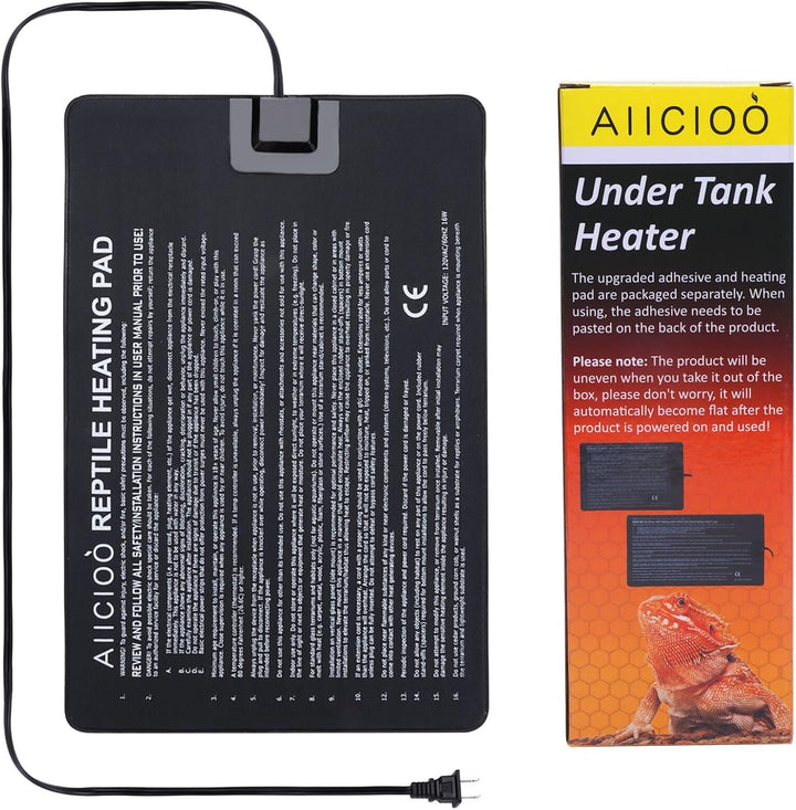 Reptile Heating Pad - Hermit Crab Heater Heat Mat for Reptiles Snake Lizard Terrarium 8 Watt