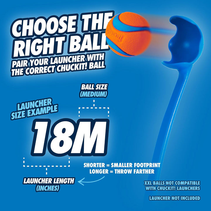Chuckit Pro Fetch Toy Ball Launcher for Dogs; Compatible with Any  Medium Size 18 Inch + Max Glow Ball