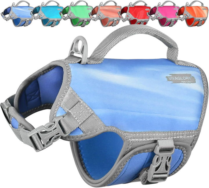 Neoprene Dog Life Vest, Dog Life Jacket for Swimming & Boating, Lightweight & Buoyancy for Puppy Doggy, Swimming Vest with Handle, XS, Raspberry Pink