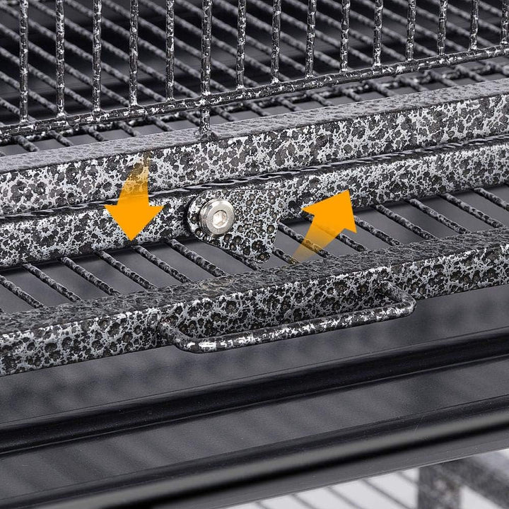 69-Inch Extra Large Bird Cage Metal Parrot Cage for Mid-Sized Parrots Cockatiels Conures Parakeets Lovebirds Budgie Finch, Black