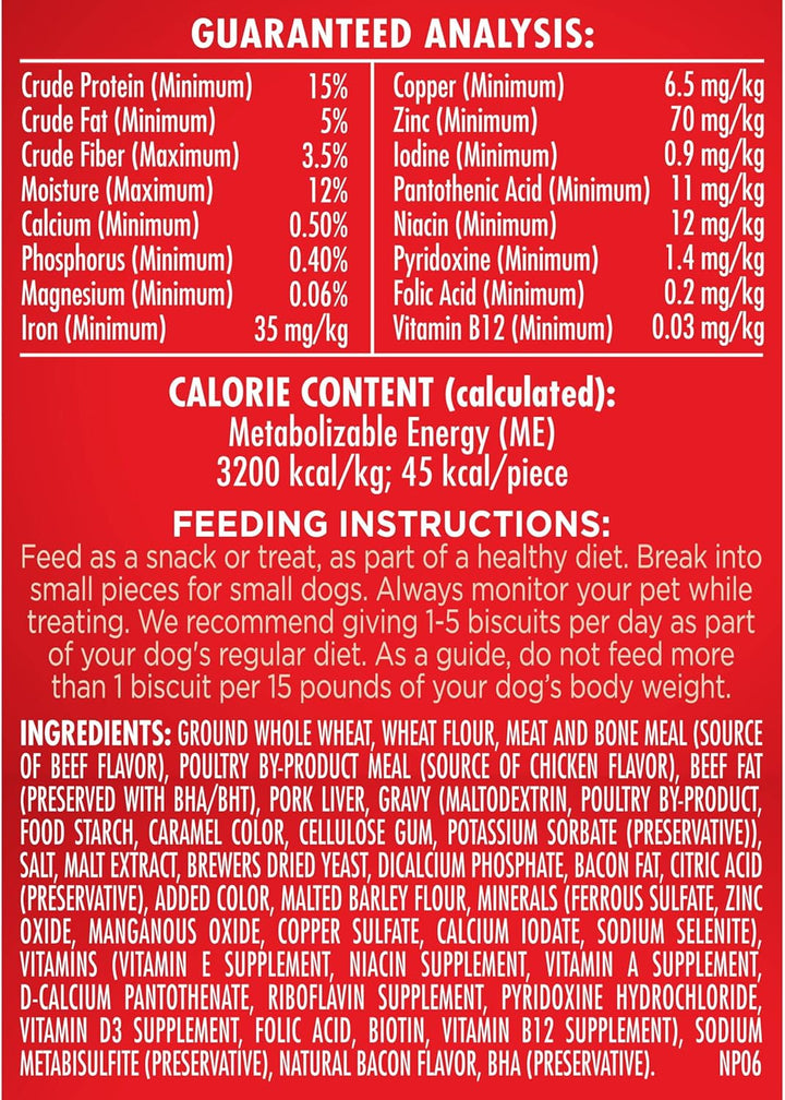 Gravy Bones Dog Treats with 4 Savory Meat Flavors Coated in Gravy, 7 Pound