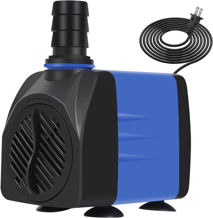 Small Fountain Pump, 80 GPH Submersible Water Pump for Aquarium Fish Tank, Outdoor Water Fountain, Hydroponics, Pond