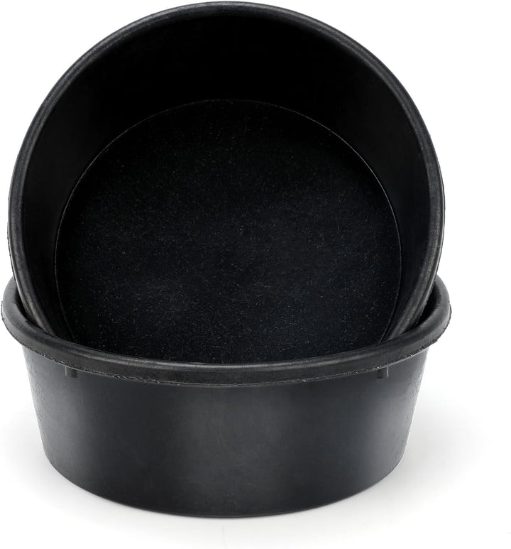4Pcs Rubber Feed Pan, 1 Gallon Horse Feed Bucket Utility Feed Bucket, 10.6 X 4.1Inches Rubber Bowl Chicken Dust Bath Livestock Water Bowl for Pig Goat Chicken Dogs Farm Small Animal
