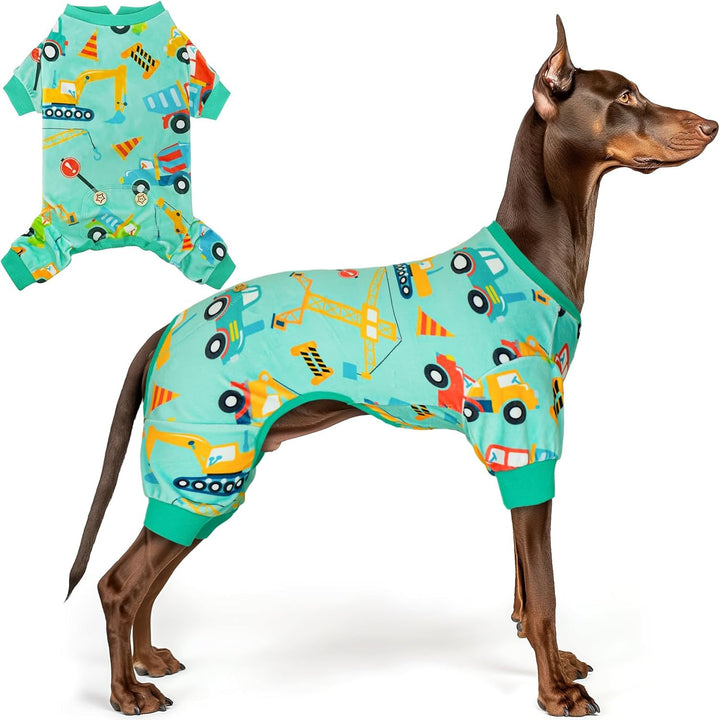 Dog Pajamas Velvet Dog Pajamas Large Sized Dogs Soft Dogs Clothes Pjs with Yellow Ducks Pattern Stretchy Pet Jammies Coat Comfy Pet Onesie Costume, 3X-Large