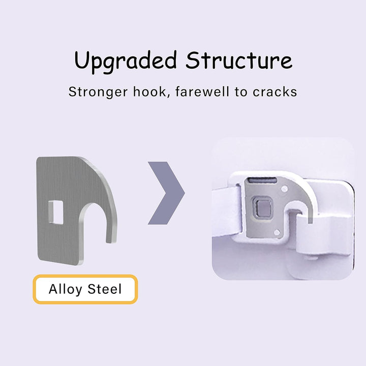 Adjustable Door Strap and Latch, Textile Cat Door Latch to Keep Dog Out of Litter Box, Economical Alternative of Pet Gates, Basic 1 Pack