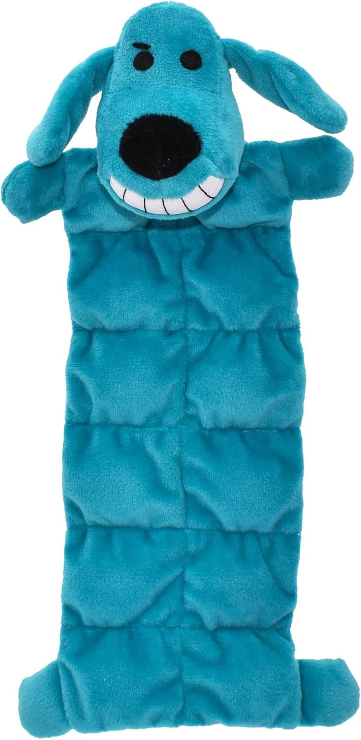 Loofa Dog Plush Toy W/ Birthday Hat - Squeaky Dog Toy for Dogs - Soft Plush - Stuffed Animal Dog Toys for Playing (1 Count, 12”, Random Color Surprise)