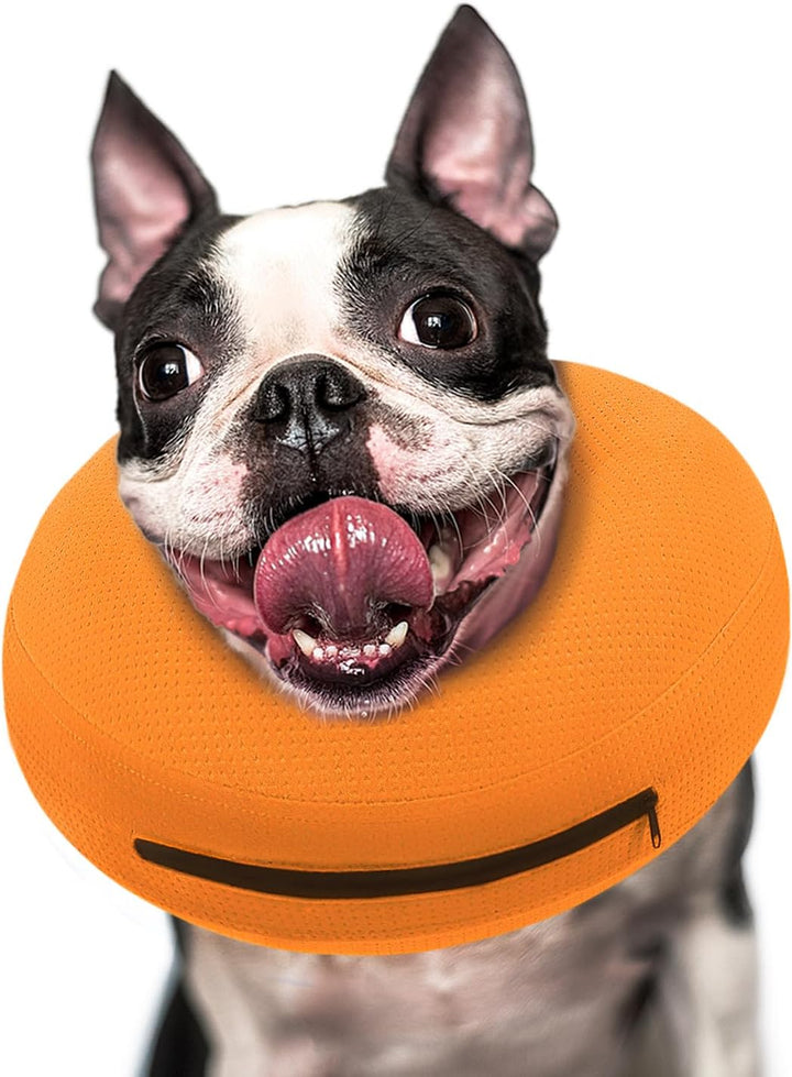 Inflatable Dog Cone Collar Alternative after Surgery, Doggie Neck Donut Collar Recovery Ecollar, Soft Dog Cone for Small Medium Large Dogs