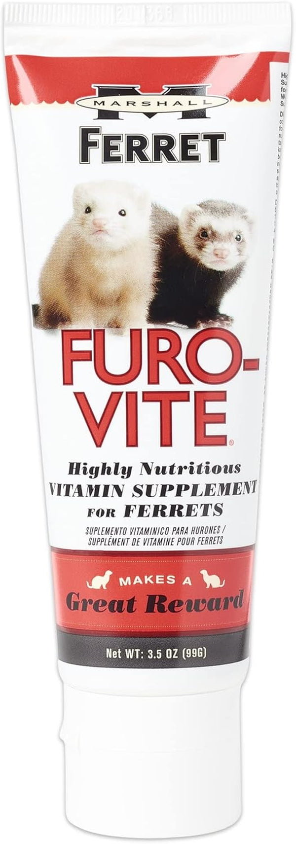 Marshall Furo-Vite Vitamin Supplement Paste – 3 Oz – Supports Energy, Immune Health & Overall Well-Being – Nutrient-Rich Formula for Ferrets & Small Animals