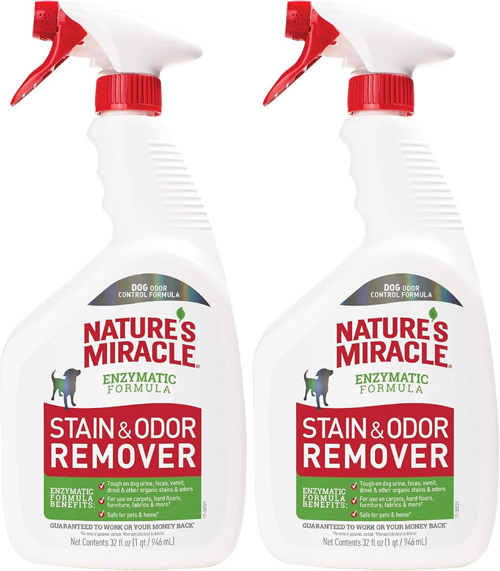 Nature’S Miracle Stain and Odor Remover Dog, 32 Ounces, Everyday Mess Enzymatic Odor Control Formula