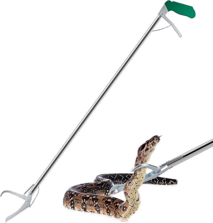 47" Extra Heavy Duty Snake Tongs Reptile Grabber Catcher Wide Jaw Handling Tool