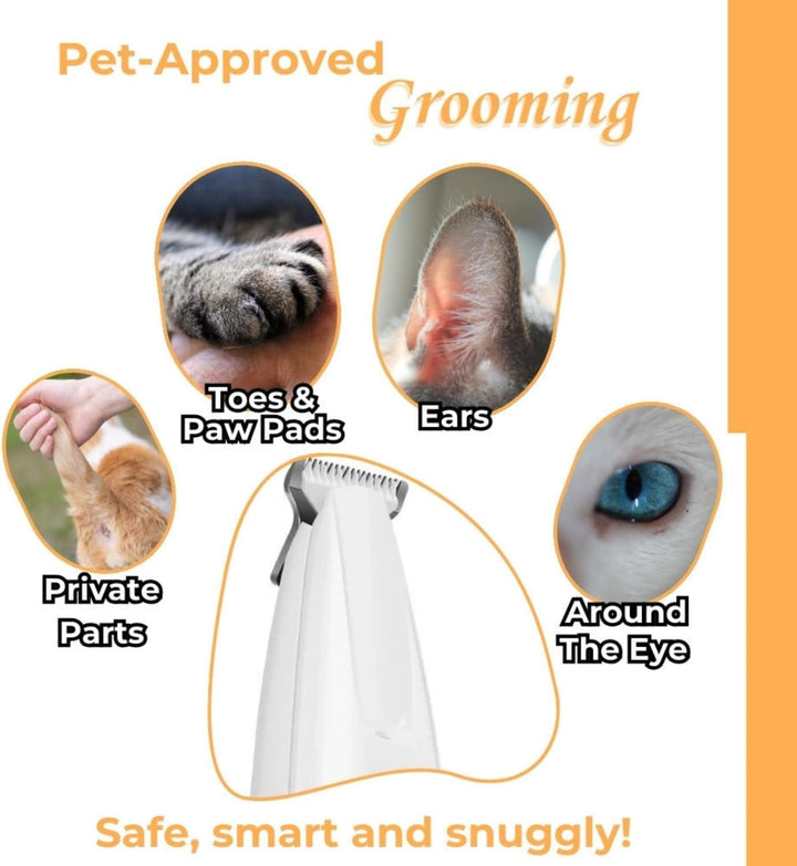 Belvedir Cat Grooming Trimmer, Belvedir Cat Trimmer, Cordless Pet Shaver, Low Noise Waterproof Rechargeable, for for Cats, Small Dogs & Animals Paws, Ears, Rump, Face, Eyes