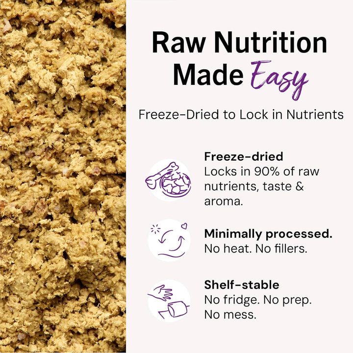 Freeze-Dried Raw Cat & Kitten Food Topper - Magical Dinner Dust - Premium Wild-Caught Salmon & Cage-Free Chicken - Grain-Free, Protein-Rich - Perfect for Picky Eaters - 7 Oz