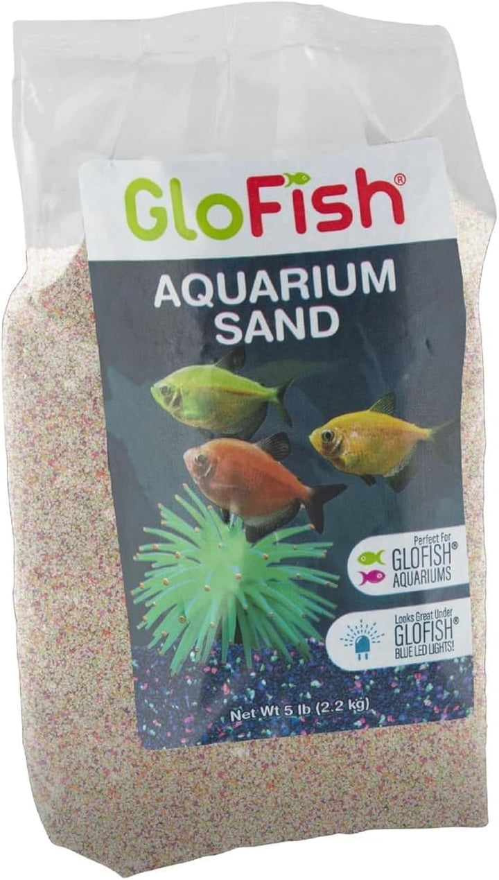 Aquarium Sand 5 Pounds, Black with Highlights, Complements Tanks and Décor, (AQ-78485)