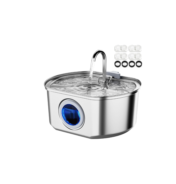 Cat Water Fountain – Stainless Steel, 3.2L, Automatic Drinking Bowl, Pet Supplies