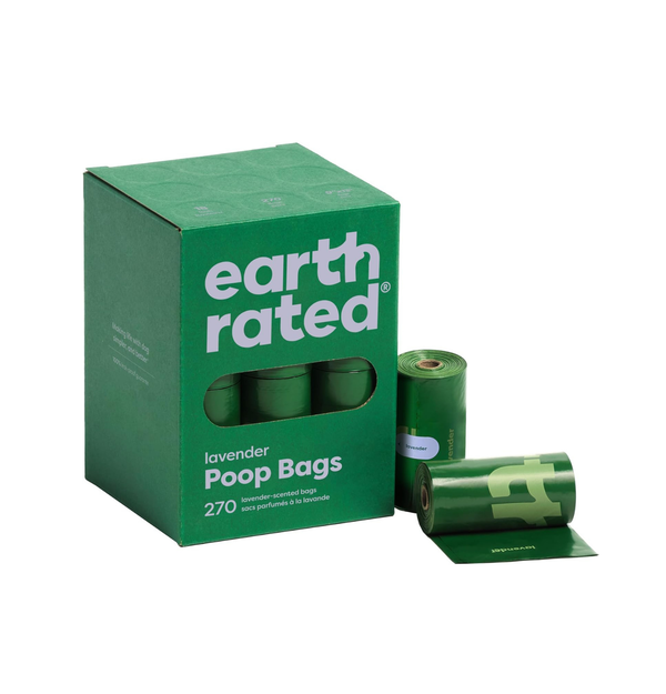 Dog Poop Bags – Leakproof, Extra Thick, Lavender Scented, 270 Count Rolls