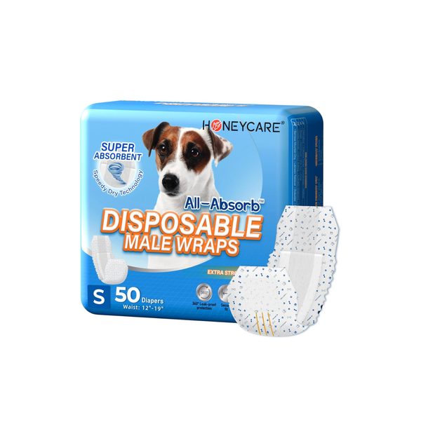 All-Absorb A26 Male Dog Wrap, 50 Count, Small