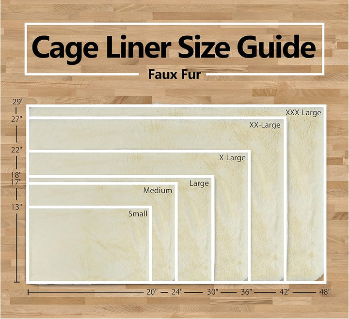 Ultra Soft Faux Fur Pet Crate Liner, Extra Large, 22X36", White