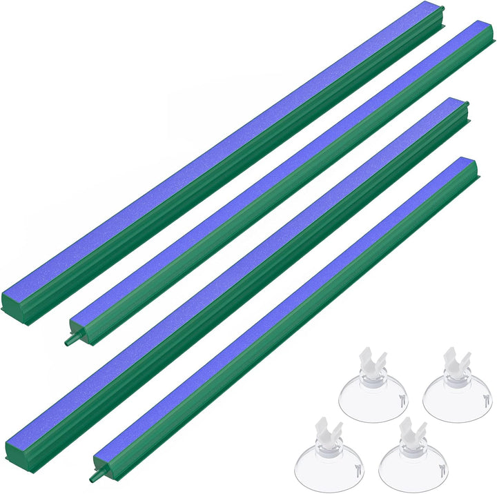 Aquarium Air Stone Bar Bubbler 4 Inch, Fish Tank Bubbler Stone with Plastic Base Square Oxygen Diffuser for Nano Air Pump Small Bucket and Fish Tank, 4 Pack
