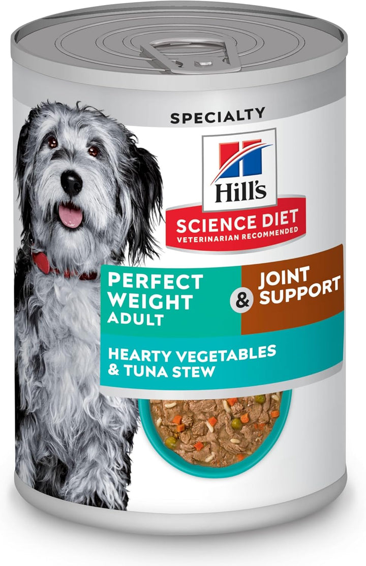 Perfect Weight, Adult 1-6, Weight Management Support, Wet Dog Food, Chicken & Vegetables Stew, 12.5 Oz Can, Case of 12