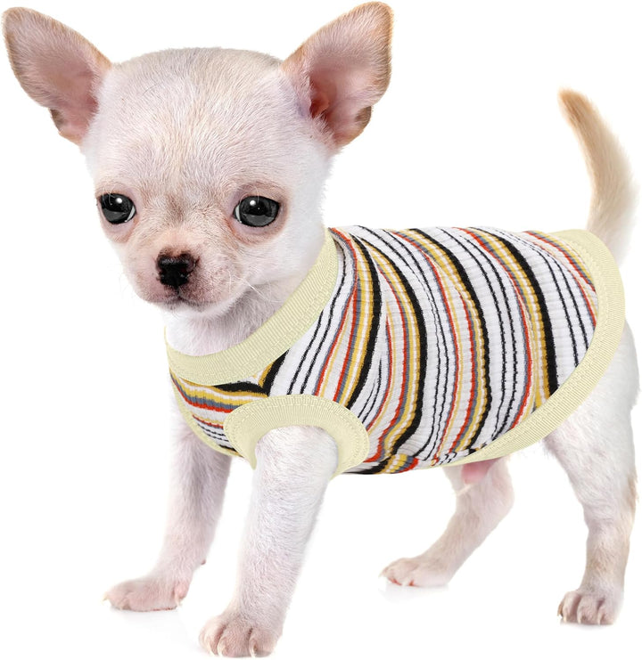 Elevate Your Pet'S Comfort and Fashion: Premium 100% Cotton Rib Dog Shirt Vest for Small Breeds like Chihuahuas, Yorkies, and Puppies .Year-Round Style with Tank-Style Puppy Attire Pink X-Small