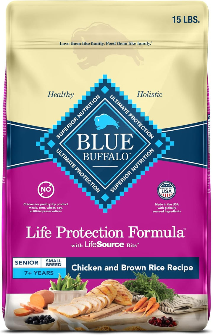 Life Protection Formula Small Breed Senior Dry Dog Food, Supports Joint Health and Immunity, Made with Natural Ingredients, Chicken & Brown Rice Recipe, 5-Lb Bag