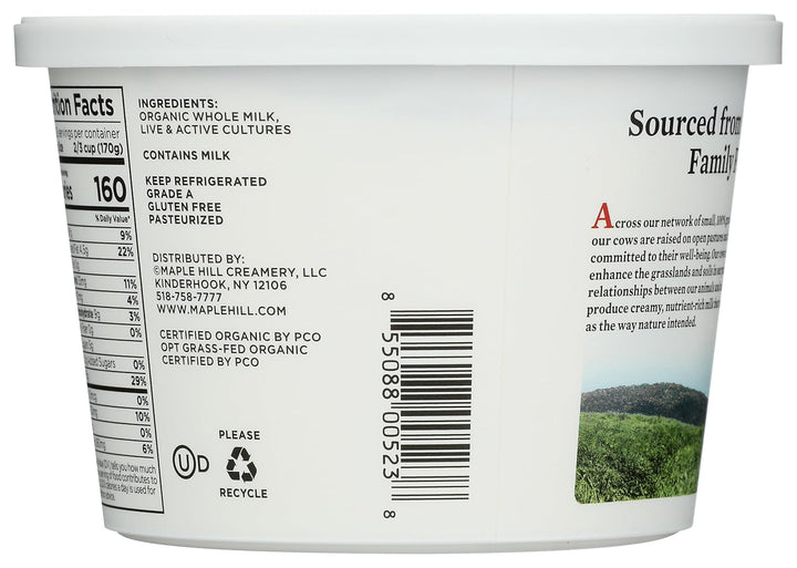 Organic Plain Greek Yogurt, 16 Oz