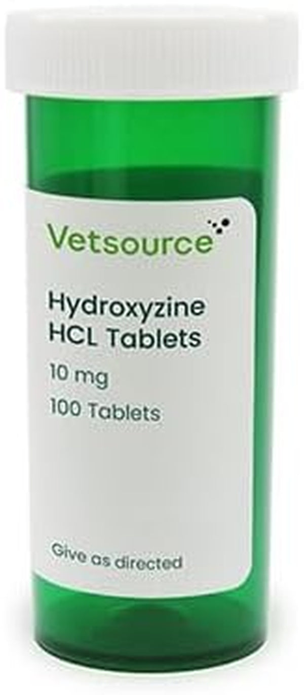 Hydroxyzine Hcl Tablets for Animals, 10 Mg, 100 Tablets