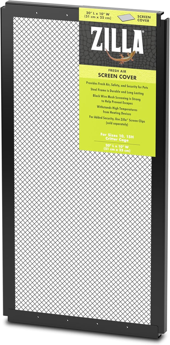 Pet Reptile Terrarium Fresh Air Screen Cover, 16" X 8"