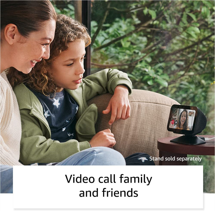 Echo Show 5, Smart Display with 2X the Bass and Clearer Sound, Charcoal