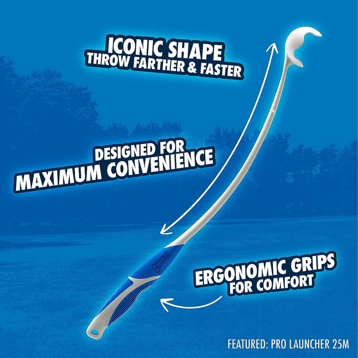 Fetch & Fold 25M Dog Ball Launcher, 25" Length, Includes Medium Ball (2.5") for Dogs 20-60 Pounds