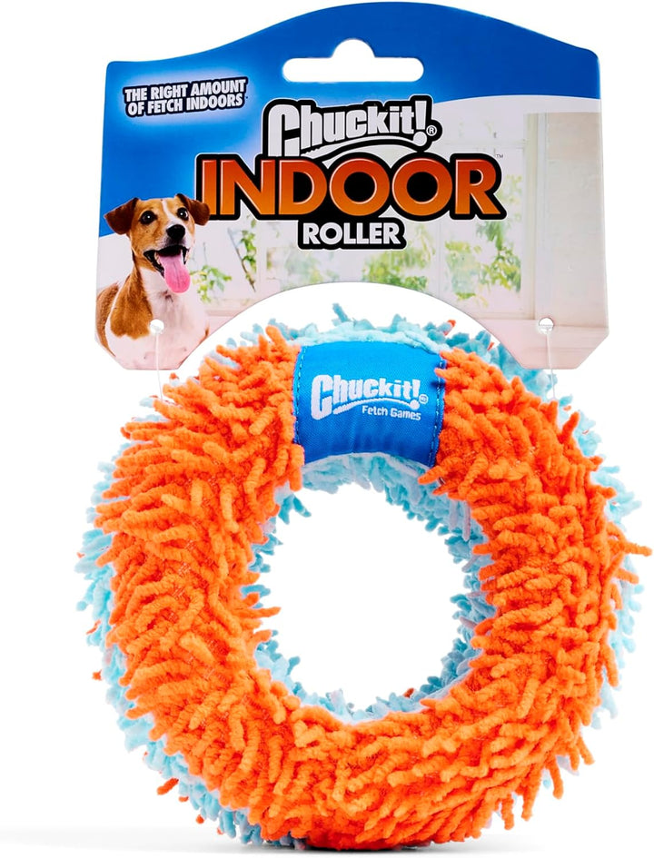 Indoor Fetch Ball Dog Toy for Dogs - Interactive Dog Toys for Boredom, 4.75 Inch, Orange and Blue