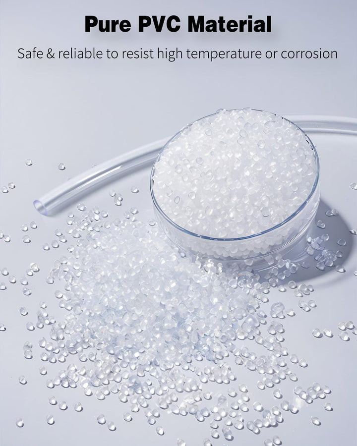 Aquarium Airline Tubing 6.5 Feet Standard 3/16" Aquarium Tubing for Fish Tank Air Pump, Flexible Kink-Resistant Pure PVC Hose for Aquarium Garden Terrarium Pond