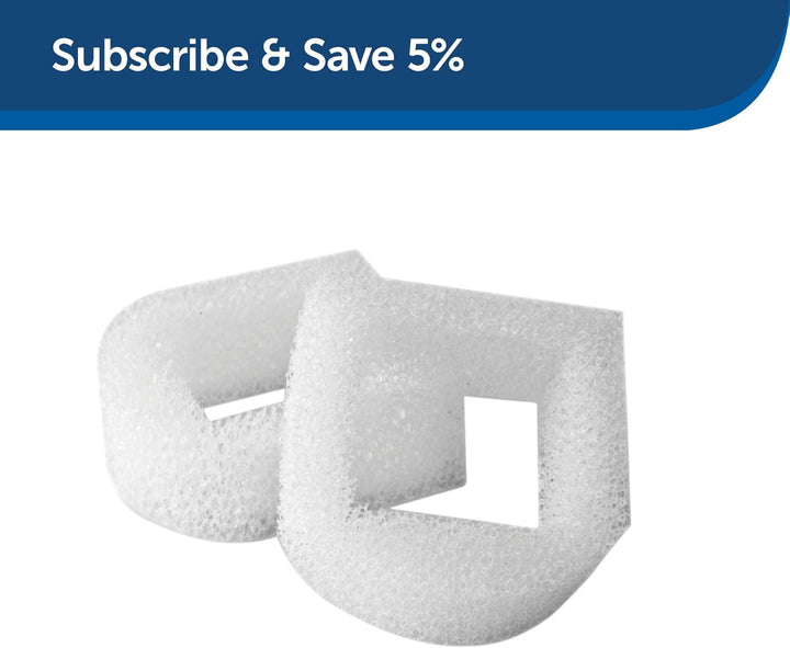 Drinkwell Replacement Foam Filters - Improves Water Cleanliness - Protects Pump - Catches Hair & Debris - Compatible with Ceramic, Stainless, & Plastic Pet Fountains