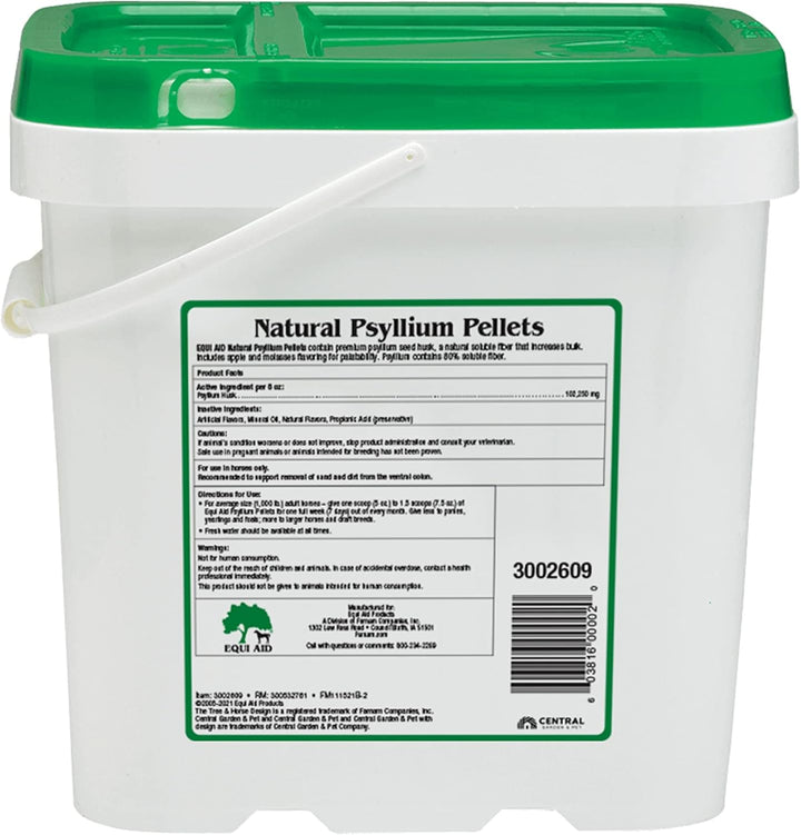 Equi Aid Natural Horse Psyllium Pellets Supplement, Supports Removal of Sand & Dirt from the Ventral Colon, 10 Pounds, 32 Scoops