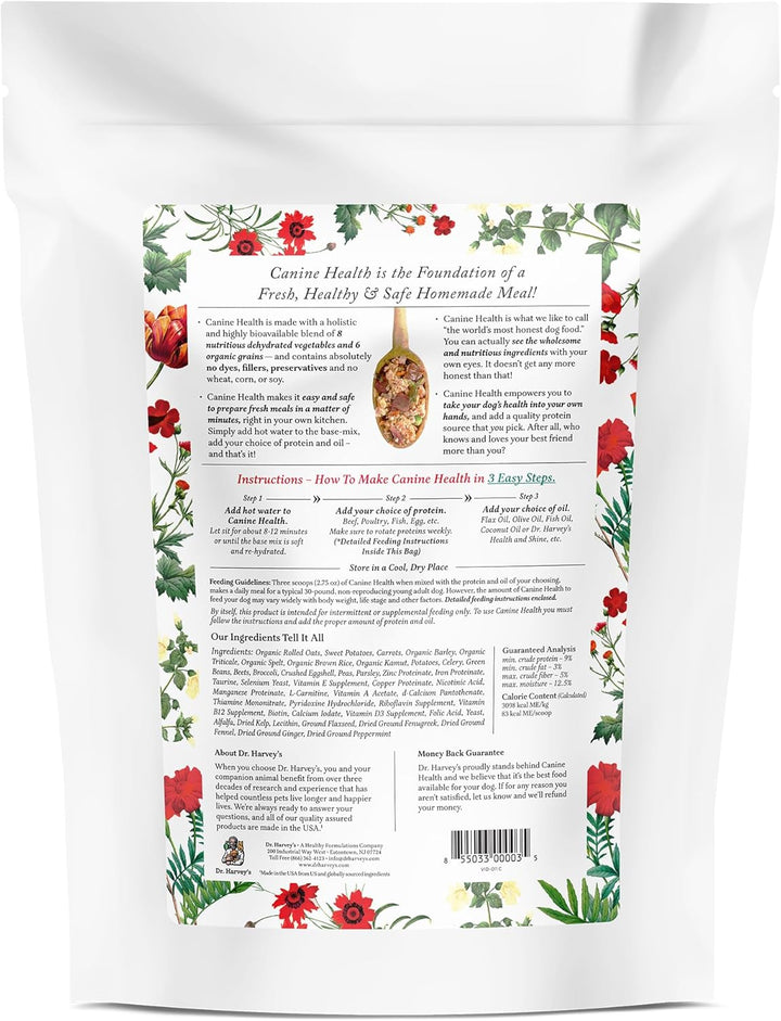 Canine Health Miracle Dog Food, Human Grade Dehydrated Base Mix for Dogs with 9 Vegetables and 6 Organic Whole Grains (10 Pounds)