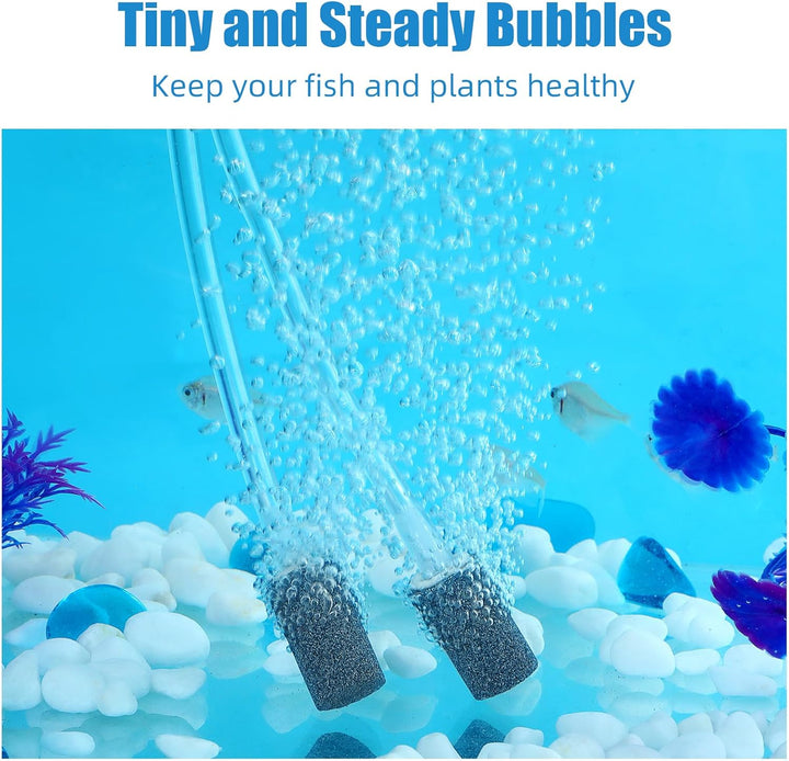Aquarium Air Stones 1 Inch 12 Pack, Bubble Stone, Aerator Bubble Diffuser, Air Pump Accessories for Aquariums, Fish Tanks, and Hydroponics