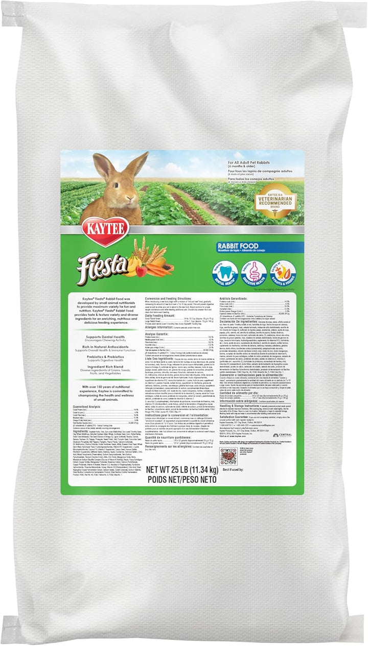 Fiesta Rabbit Food, Nutritious and Fun Blend, Supports Dental Health and Digestion, 3.5 Pounds