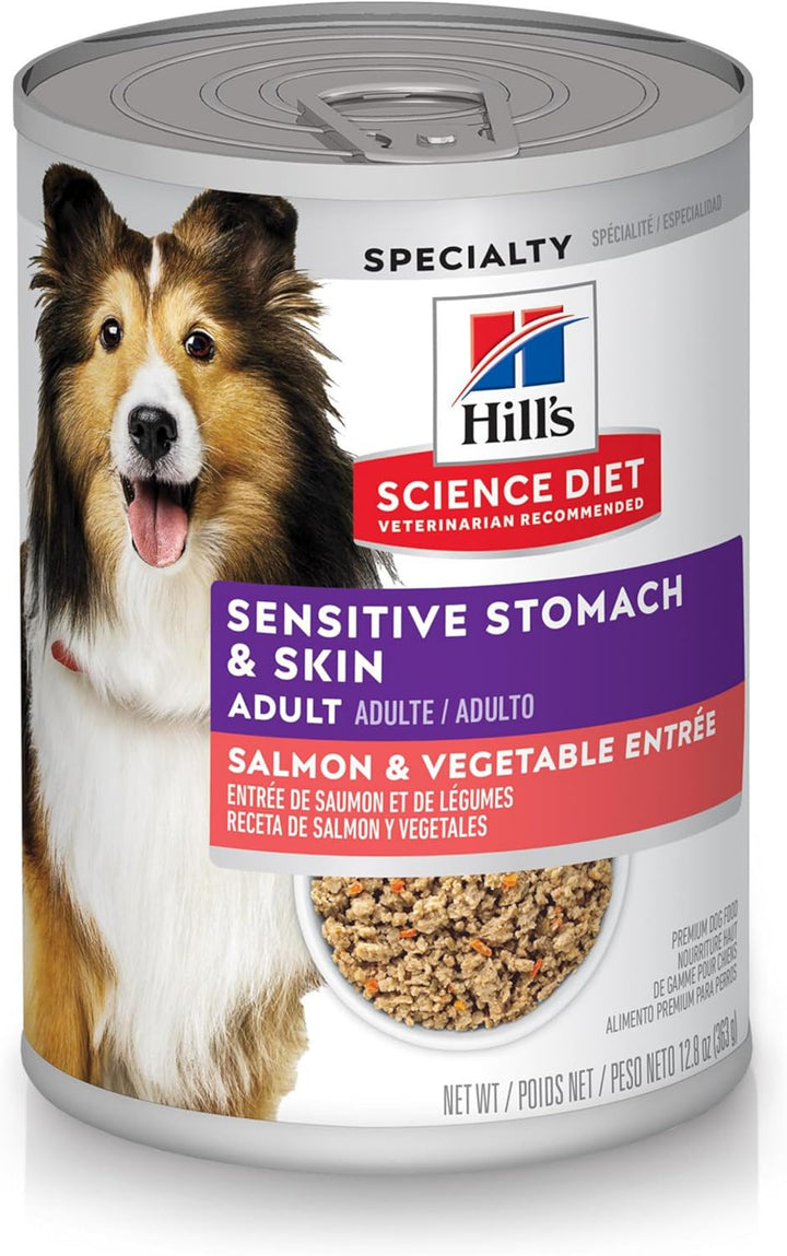 Sensitive Stomach & Skin, Adult 1-6, Stomach & Skin Sensitivity Support, Wet Dog Food, Turkey & Rice Stew, 12.5 Oz Can, Case of 12