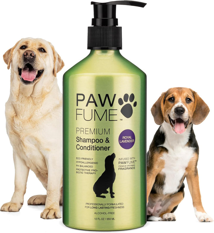 PAWFUME Deshedding Dog Shampoo and Conditioner, Show Dog, 1-Pack – Nourish & Detangle for Silky Soft Coat – Probiotic, Deep-Cleaning, Ph-Balanced Formula – Salon-Quality Shampoo for Dogs