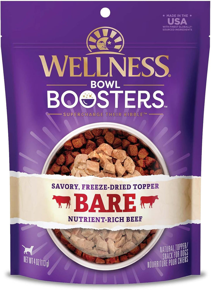 Bowl Boosters, Dog Food Topper for Small, Medium, & Large Breeds, Grain Free, Natural, Freeze Dried, Digestive Health Chicken, 4 Ounce Bag (Pack of 1)