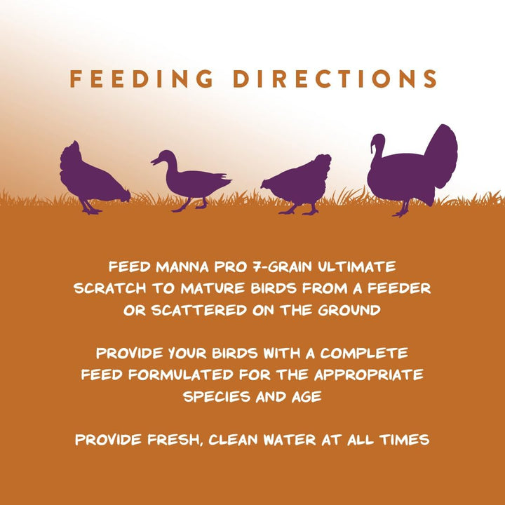 7-Grain Ultimate Chicken Scratch – Non-Gmo Scratch Grain Treat for Chickens, Hens and Other Birds – Natural Multigrain Blend for Poultry and Backyard Flocks – 10 Lb Bag