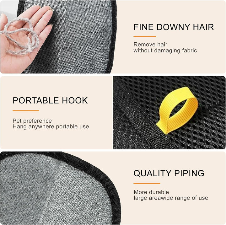 2 Pack Pet Hair Removal Glove, 2025 Washable Reusable Electrostatic Gloves Pet Hair for Cat and Dog, with Electrostatic Tech, for Carpet, Couch, Furniture