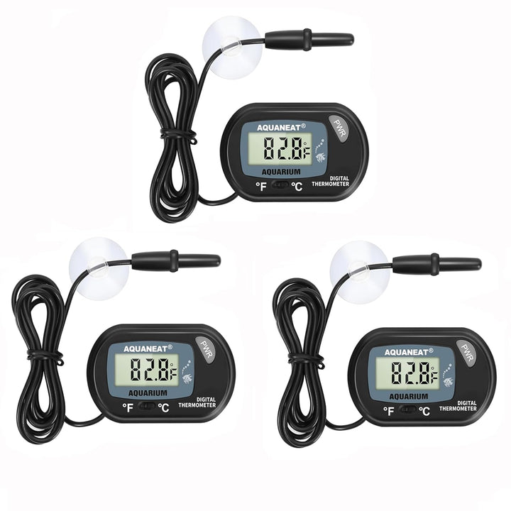 Aquarium Thermometer, Fish Tank Thermometer, Digital Temperature Test, with Large LCD Display (1 Pack)