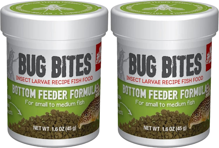 Bug Bites Bottom Feeder Fish Food, Granules for Small to Medium Sized Fish, 1.60 Oz., A6586