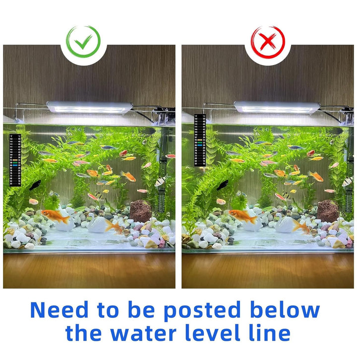 3PCS Aquarium Thermometer Strip 61-122℉(15-50°C), Easy-To-Read Fish Tank Thermometer Stick on Aquarium Test Strips for Aquarium Fish Tank, Adhesive Temperature Sticker Display for Brewing Aquarium