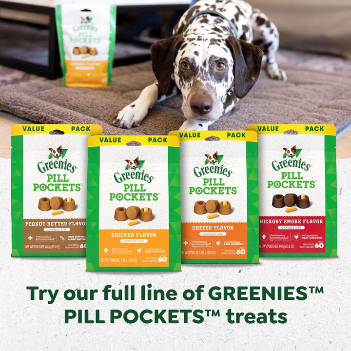 Pill Pockets for Dogs Small Size, Soft Dog Treats, Chicken Flavor, 3.2 Oz. Pouch (30 Treats)