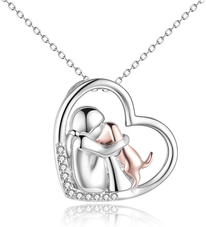 Sterling Silver Keepsake Dog Pendant Necklace Dog Lover Memorial Gifts for Women